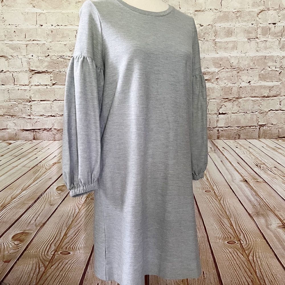 Lou grey puff sleeve knit shift dress